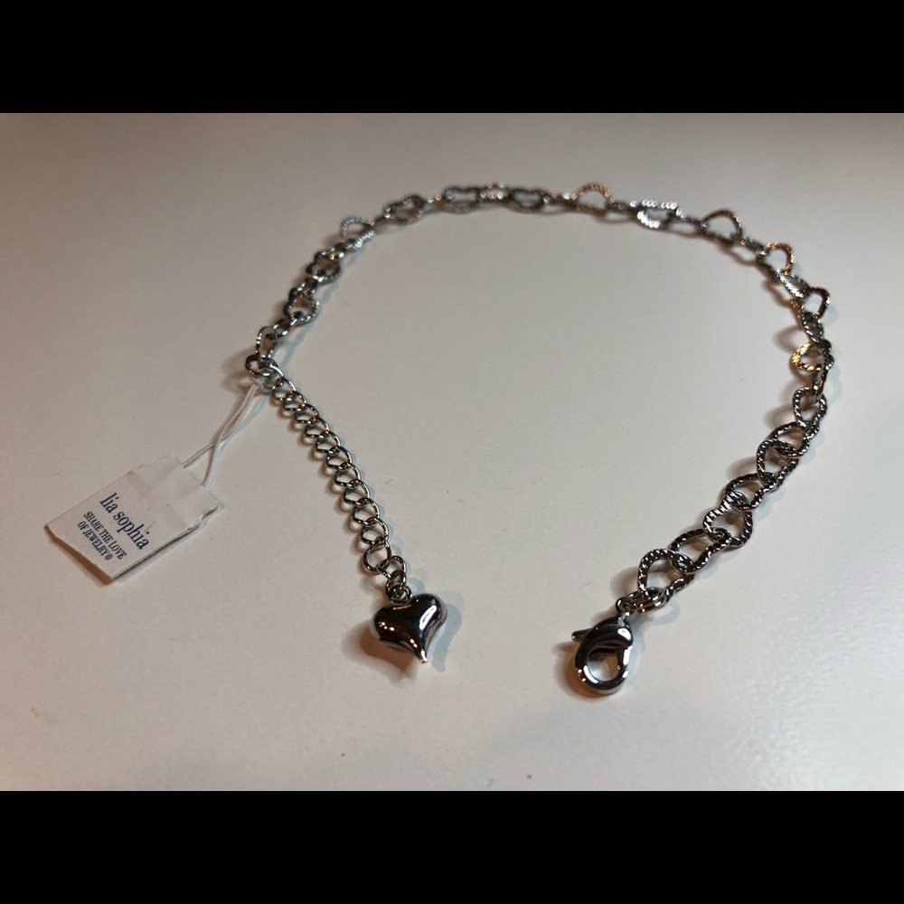 Adjustable silver ankle bracelet